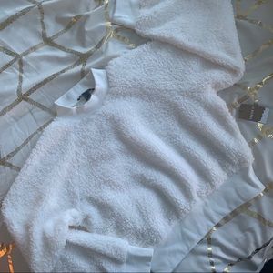 White cropped sweater NWT